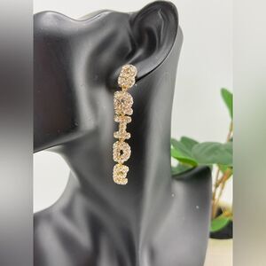 Crystal BRIDEStatement Earrings Perfect for Bridal Showers Bachelorette Parties